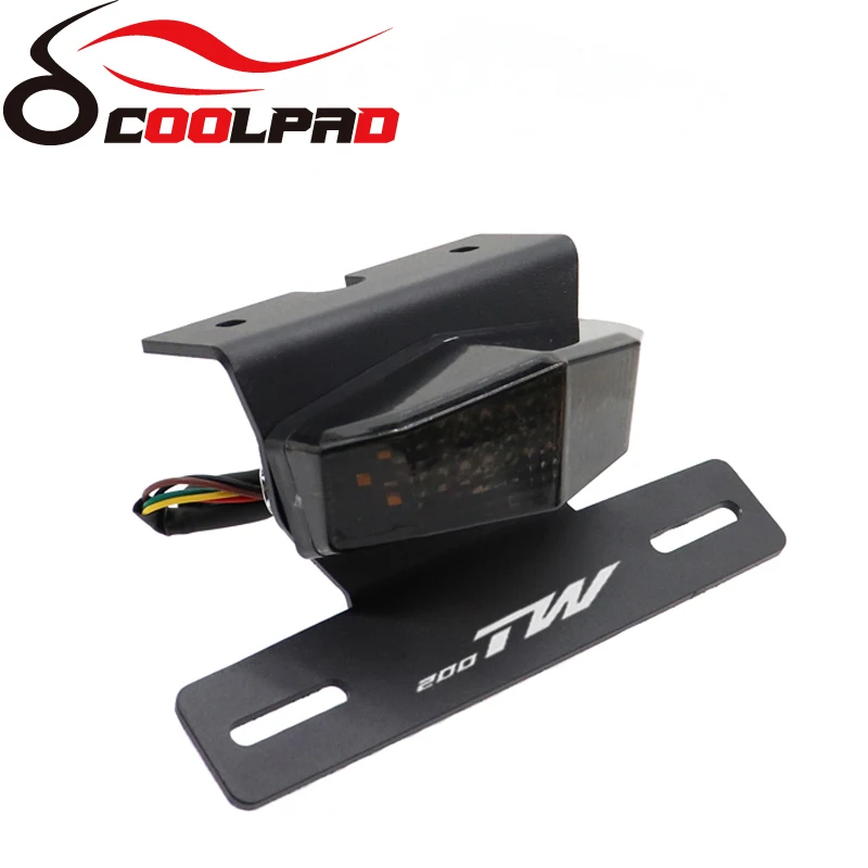 번호판 홀더 LED 브레이크 라이트 오토바이 테일 깔끔한 펜더 엘리미네이터, 야마하 TW200 TW 200 1989-2023