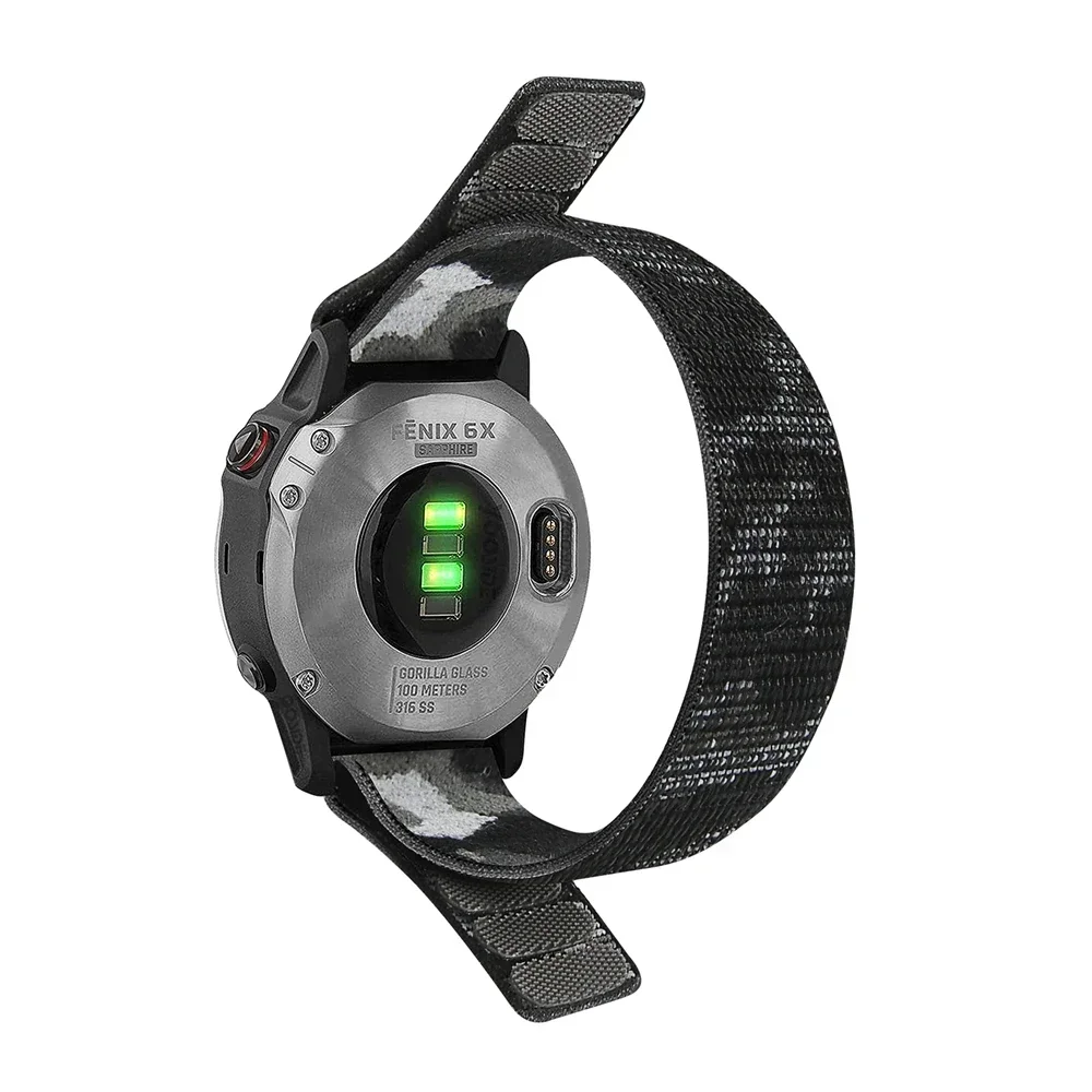 Durable Nylon Hook & Loop Elastic Watch Strap - Versatile Size
