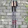 2Pcs Ultralight Trekking Poles Walking Sticks Hiking Canes Folding Carbon Fiber Walking Pole Nodic Walking Sticks 1