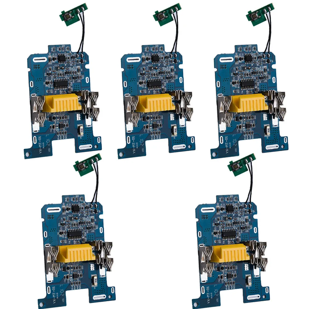 replace makita electric tool charging battery 18v lithium ion battery 6000mah charger led lxt bl1860b bl1860 bl1850 5Pcs 18V Power Tool Li-Ion Lithium Battery BMS PCB Charging Protection Board for Makita BL1830 BL1815 BL1860 LXT400 BL1850