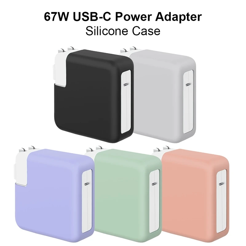 

Protective Cover Power Adapter Soft Silicone Case Skin for macbook Pro 67W Charger Shockproof Drop Ship