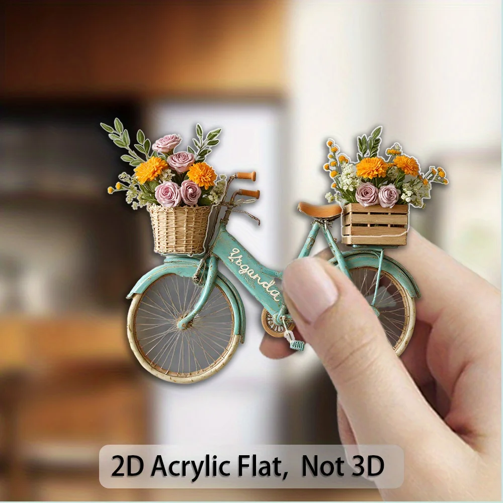 Bike-Shaped 2D Flat Fridge Magnet – Fun Kitchen Decoration