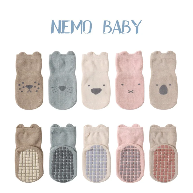 

1 Pairs/Lot Cartoon Newborn Socks Children's Anti-slip Socks Spring and Autumn Cute Boy Cotton Baby Toddler Socks
