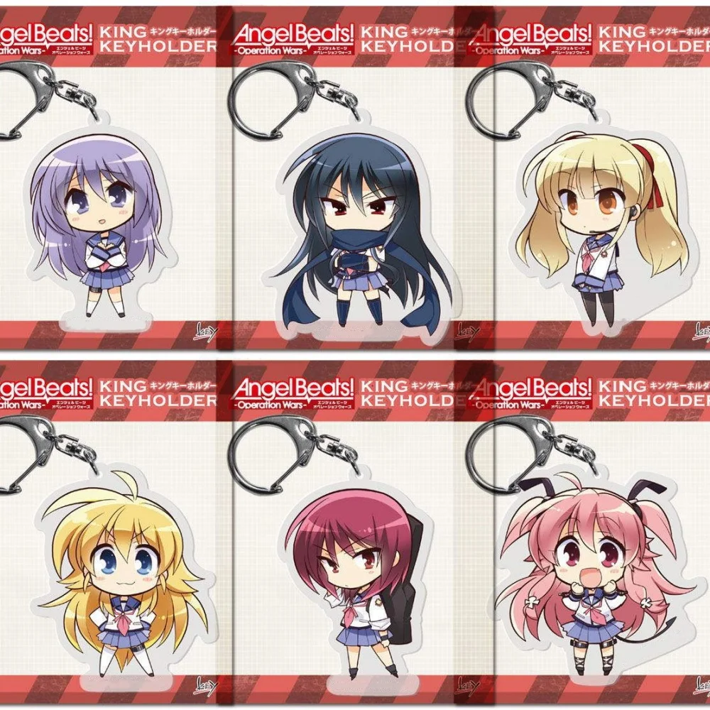 Anime Peripherie Store Engel schlägt! Oyama Kanade Iwasawa Otonashi Yusa Acryl Schlüssel bund Anhänger Ornamente Fans Geschenke ca. 6cm