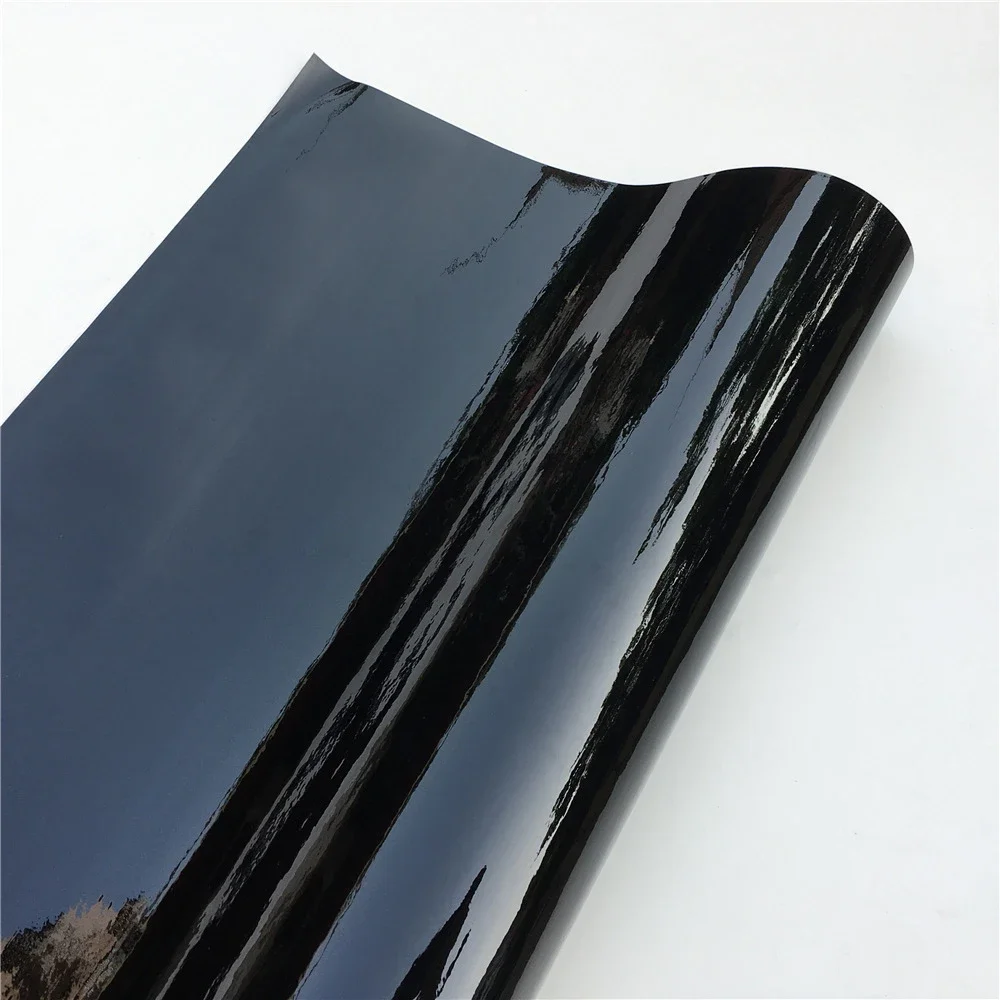 Ultra Gloss Piano Black Vinyl Wrap Film Sticker Self Adhesive Vinyl Bubble Free Console Computer Laptop Skin