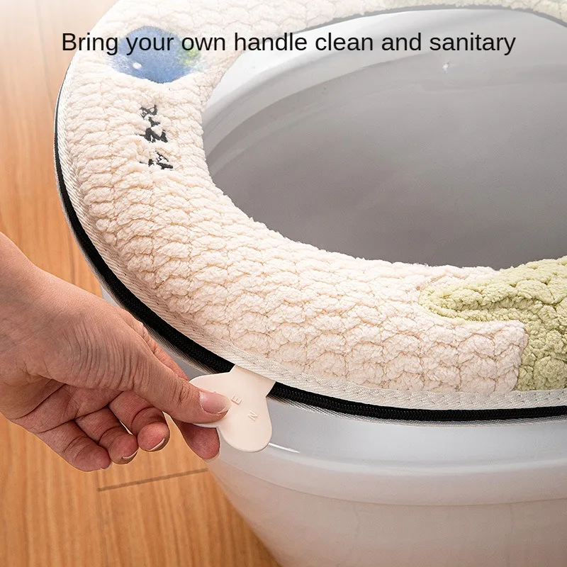 2025 New Home Winter Toilet Mats Cushion Cute Bear Warm soft Toilet Seat pad Cover Four Seasons Universal WC cape Potty case 4