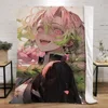 Demon Slayer-Kanroji Mitsuri Luxury Throw Blanket Sofa Winter Interior for Home Bed Blankets & Throws Microfiber Bedding Knee & 2