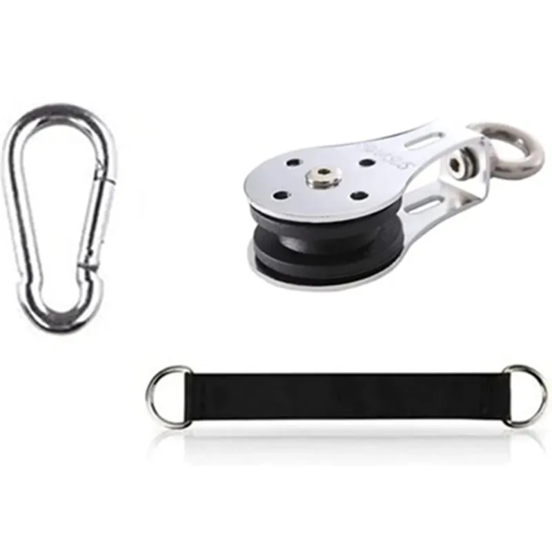 Fitness Pulley Cable 360 Degree Rotation Stainless Steel Attachment DIY Home Gym Pulley System