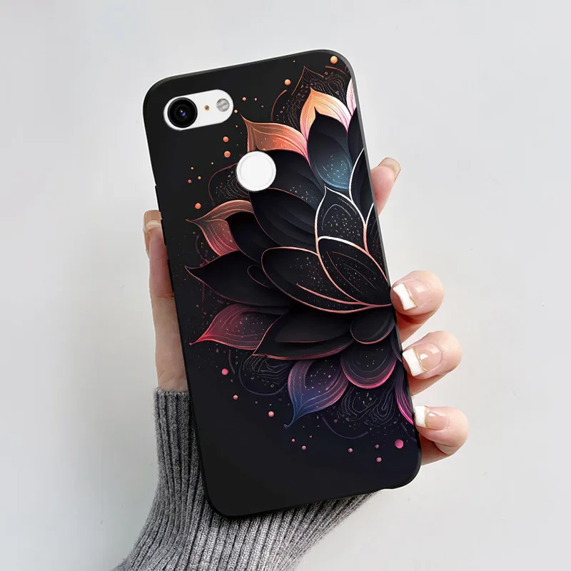 Charming Heart Cartoon Black Bumper Soft TPU Silicone Phone Case