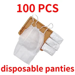 Breathable Disposable Black Spa G-String Panties (WHITE)