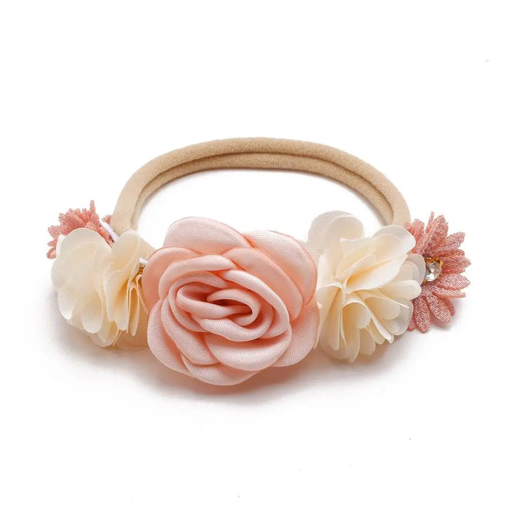 baby accessories diy New Bohemia Elastic Flower Kids Headband Baby Girls Toddler Headwear Cute Gifts Photo Props Kids Accessories Baby Accessories best of sale