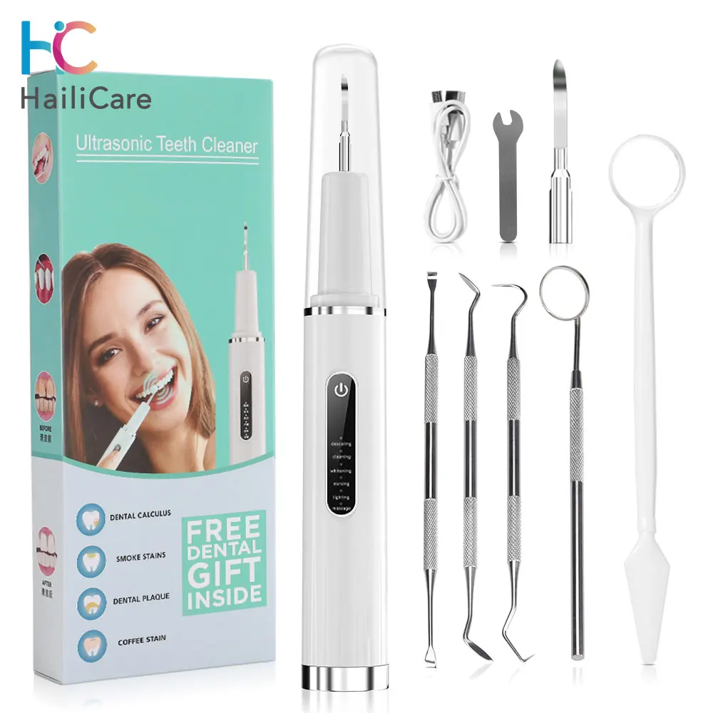 Dental Scaler Ultrasonic Teeth Cleaner Oral Dental Scaler Calculus Tartar Remover Plaque Stains Removal Tooth Whitening Cleaning tools dental cleaner dental scaler