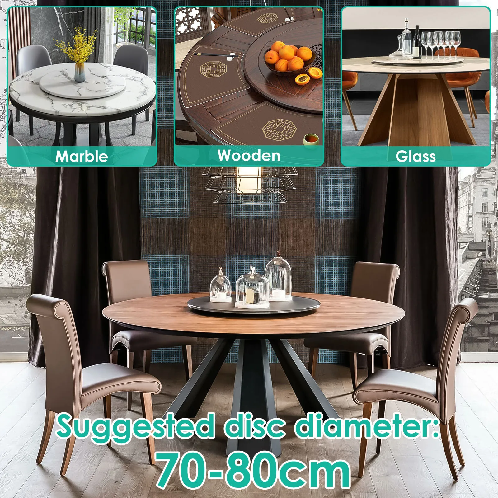 Non Slip Bearing Rotating Turntable, Aluminum Turntable Ball Bearing, Heavy Duty Bearing Silent Turntable, Bearings Swivel Plate Hardware, Turntable Bearing For Dining Table (5.5