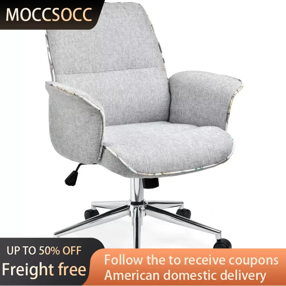 Ergonomic Executive Adjustable Mid-Back Home Office Chair Gray Freight Free Armchair Bed Chaise De Bureaux Stool Recliner stool cadeira sedia oficina y silla ordenador sessel lol ergonomic sedie gamer chaise de bureau furniture gaming office chair