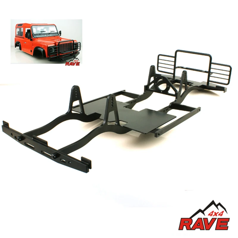 LESU 1/10 Metall Crawler Auto Chassis Schiene Rahmen Stoßstange D90 Für RC Geländewagen Modell DIY Spielzeug Autos Zubehör TH17932 – Detail 1