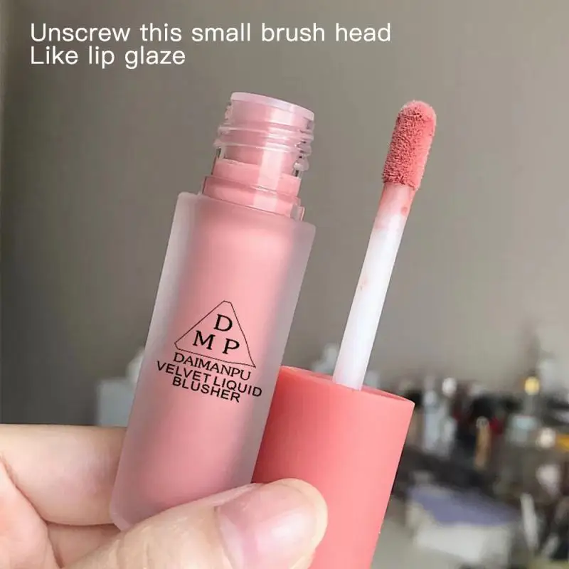 Liquid Blush Velvet Matte Blusher Face Pigment Lasting Natural Cream Cheek Tint Orange Peach Blush Makeup liquid blush facial blusher blush cream cream blusher