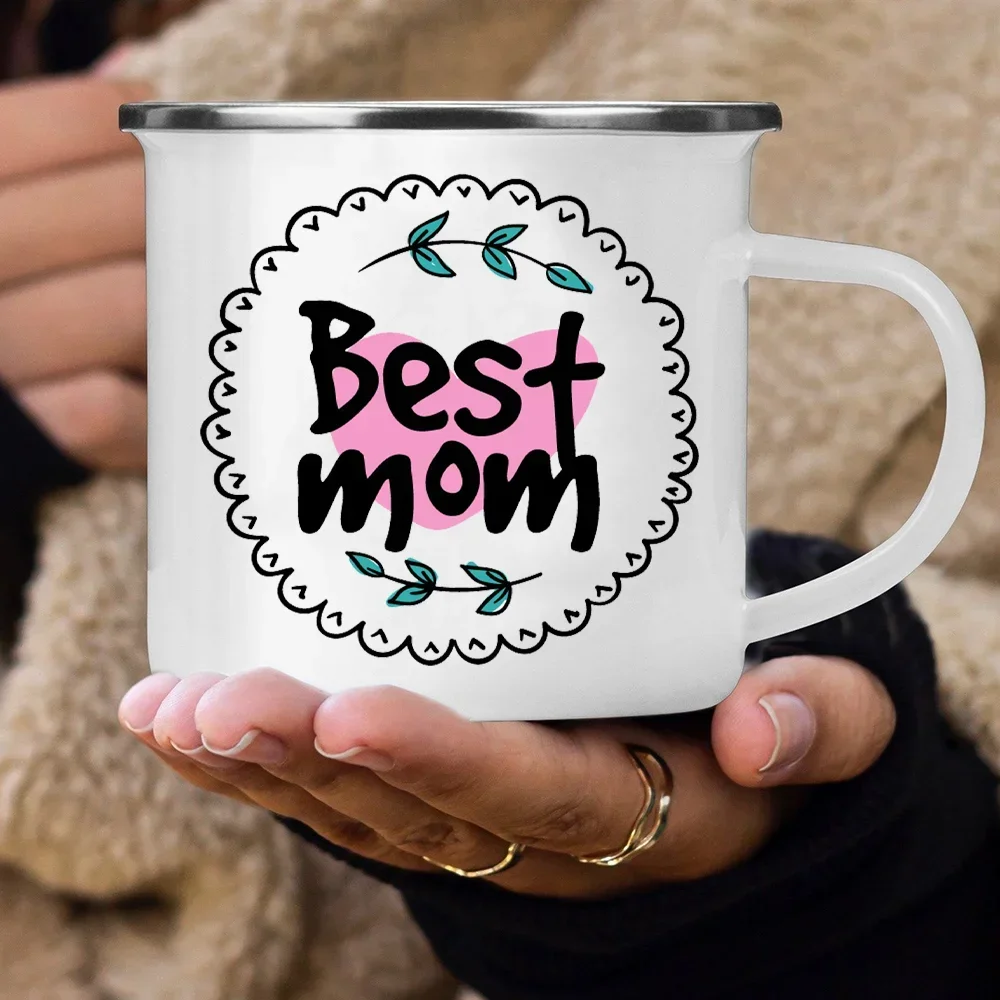 

Эмалированные чашки с надписью «Best Mom», подарок для мамы на день рождения, кружка для чая и кофе, подарок на день матери