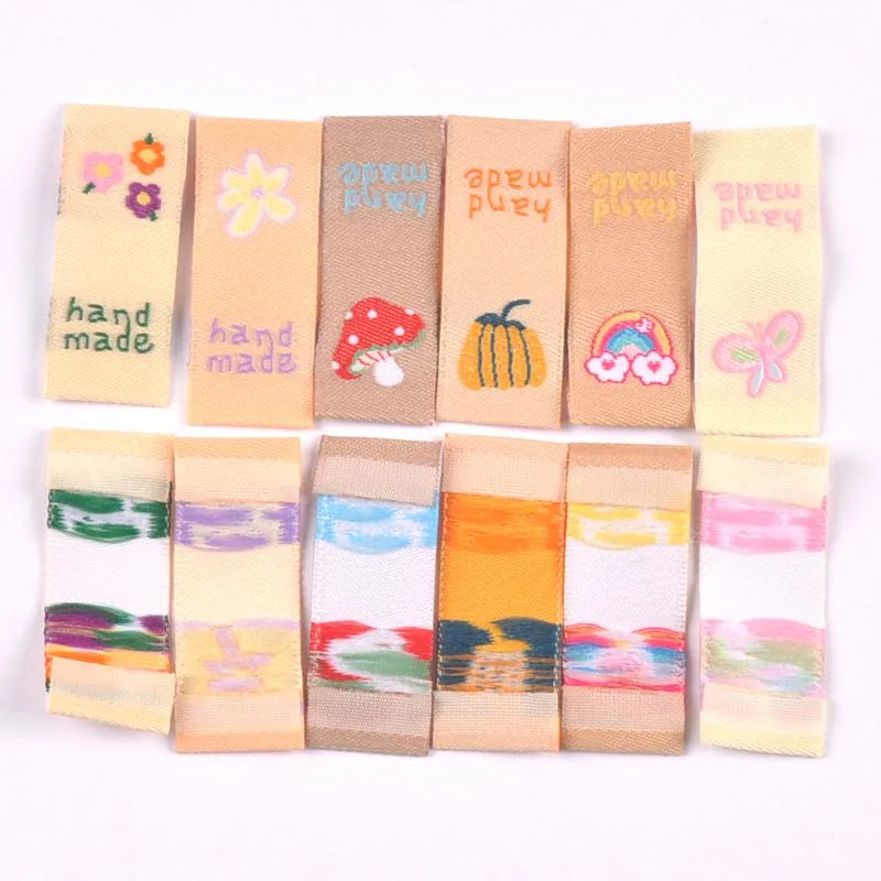 Clothing labels garment labels sewing labels 50pcs Lovely Butterfly/Rainbow Pattern Embroidery Labels Garment Sewing Accessories