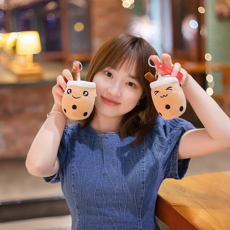 Latte Boba Plush KeyChain _ Brown 10cm, Accessories