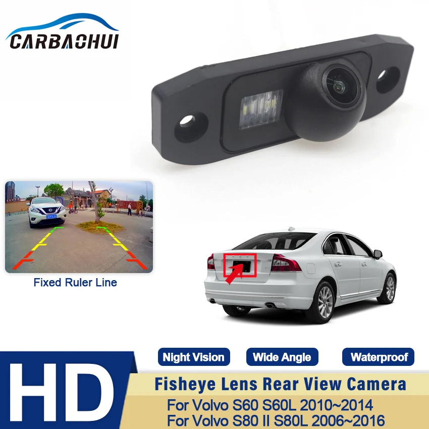 

Car Rearview Backup Camera Vehicle Backup License Plate Cameras LED Night Vision HD For Volvo S60 S60L S80 II S80L 2006~2016