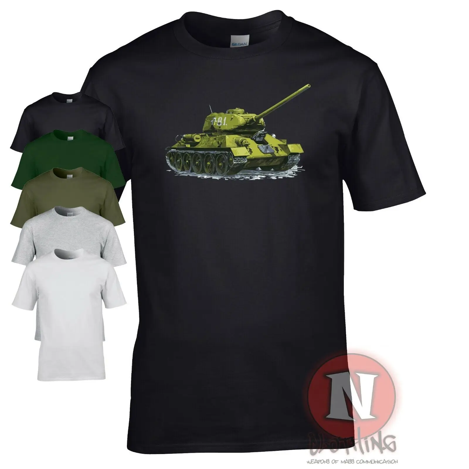 Russian T34-85 Medium Tank T-Shirt Ww2 Allied Military Armor World Tanks Armor