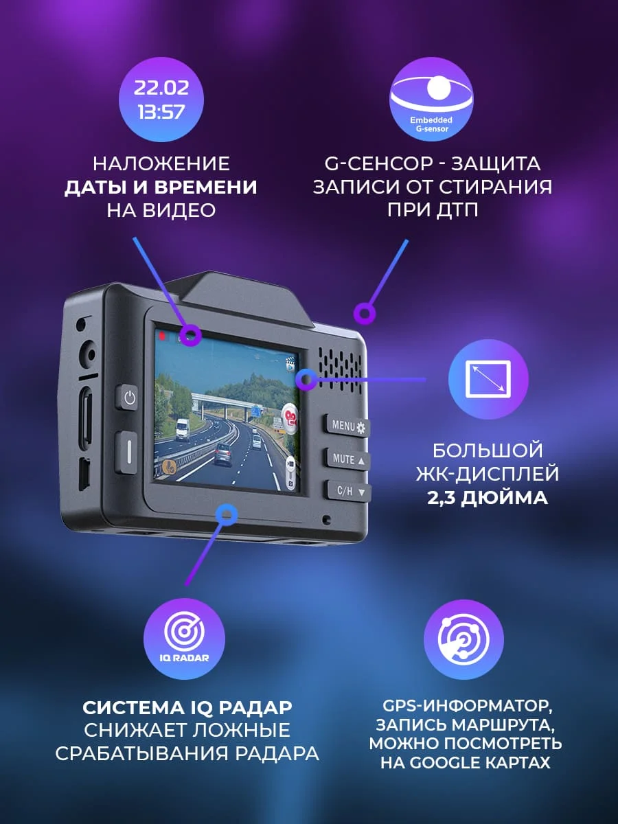 Автомобиль DVR с радарным детектором, GPS navigatromrom и Cam Playme Lite Combo Charger 3 в 1 DVR 70MAI DVR Neoline DVR IBOX DVR SLIMTEC DVR Silverstone