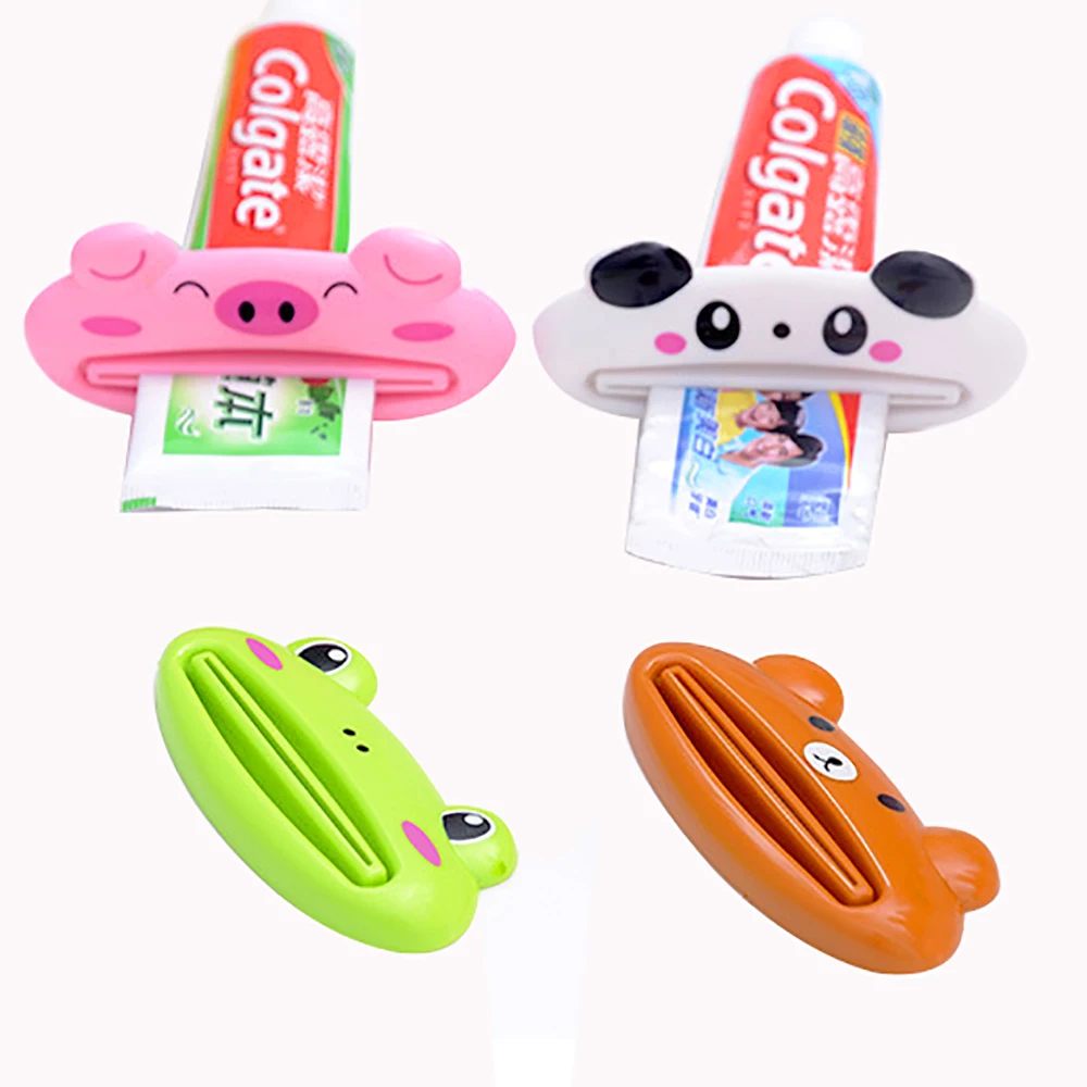 1Pcs Cartoon Animal Frog Panda Powder Pig Multipurpose Extruder Lazy Cosmetics Facial Cleanser Manual Toothpaste Extruder 5