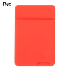 Versatile Self - Adhesive Phone Card Holder Sleeve (Red)