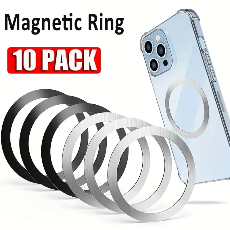 Magsafe Magnetic Plate Ring Universal Stickers Support Wireless Charger Metal Plate Sheet for iPhone Samsung Xiaomi 10PCS