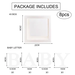 Baby Shower & Birthday Balloon Box Decoration, 25cm - Gender Reveal Party Decor (BABY)