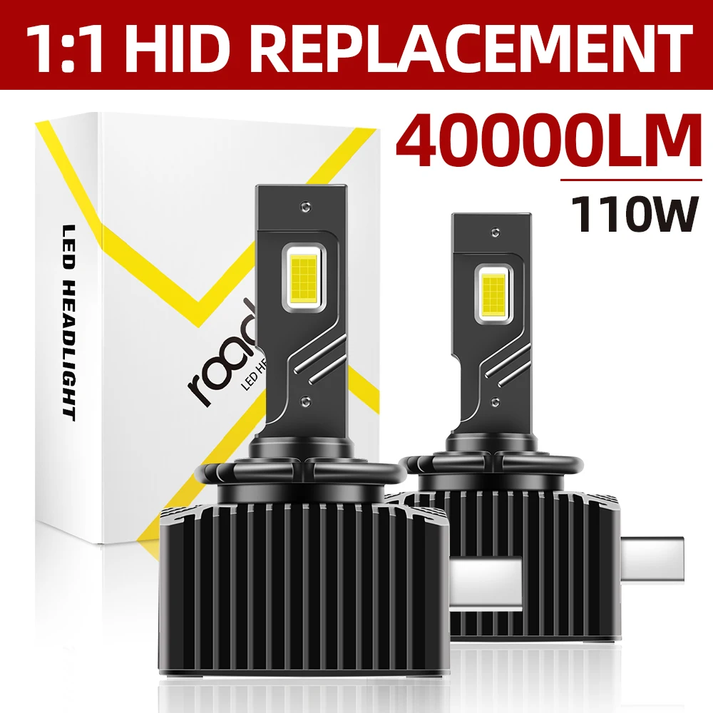 roadsun D1S Led Headlight 110W D2S D4S D5S D3S LED Canbus Auto Bulbs 1:1 Xenon Car Light D1R D4R D2R 6500K CSP Chip Super Bright