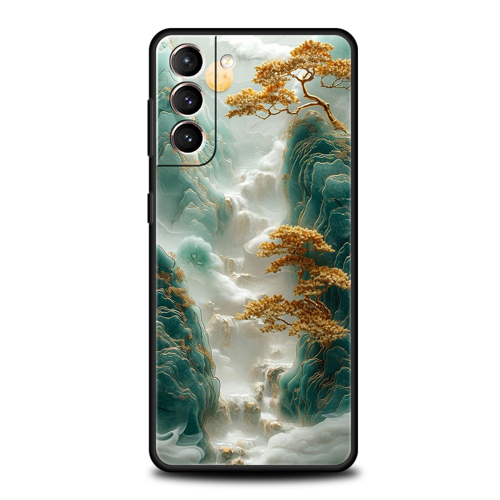 Landscape Painting Silicone Shockproof Phone Case