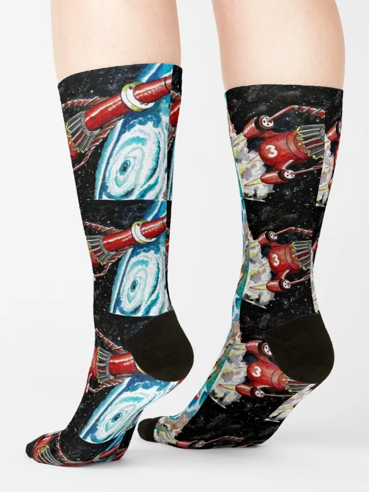 Thunderbird 3 from Thunderbirds Socks Socks Man Sport Funny Gift