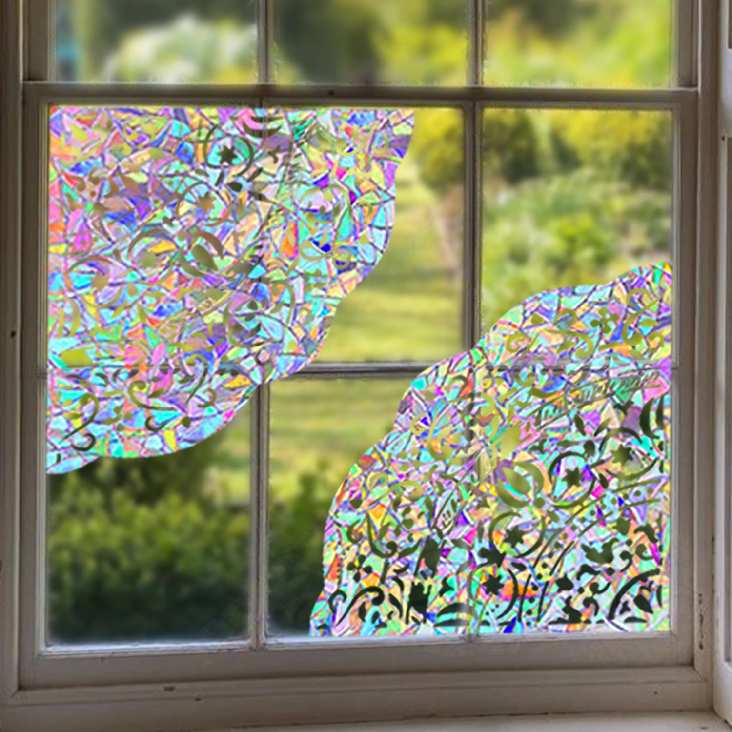 KizcozyLaceCornerArchPatternWindowDecorRainbowMakerSunshine