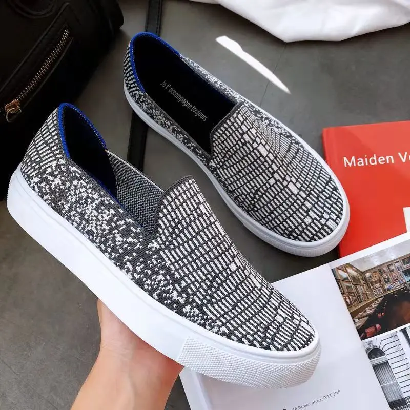 

Women Loafers Pregnant Flats Shoes 2023 Autumn Female Casual Weaving Shoes Round Toe Femme Tenis Shoes Sneakers Zapatos De Mujer