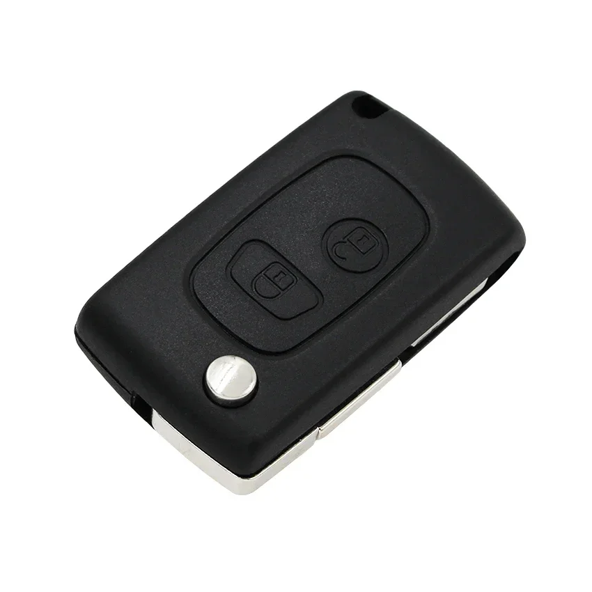 Coque de clé de voiture intelligente à télécommande à 2 boutons, couvercle  de boîtier Fob pour citroën et Peugeot 206 avec lame non découpée NE73 -  AliExpress