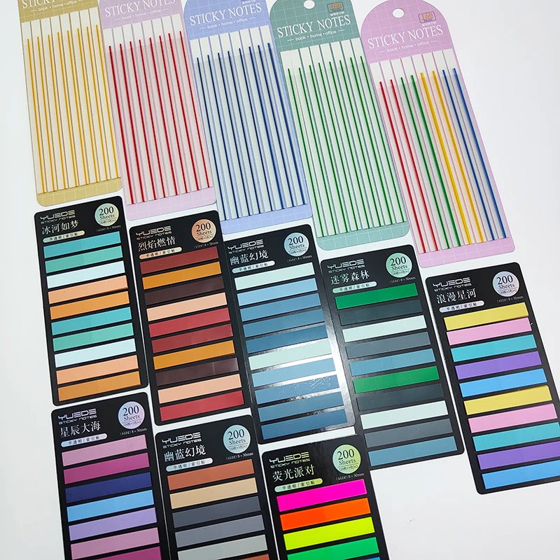 KindFuny 2400 Sheets Sticky Notes Self-Adhesive Annotation Read Books Bookmarks Tabs Notepad Posted It Aesthetic Stationery 3