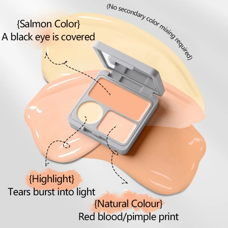 VEECCI Liquid Foundation Concealer Palette With Brush Cover All Perfect Long Lasting Natural Invisible Acne Moisturizer Makeup