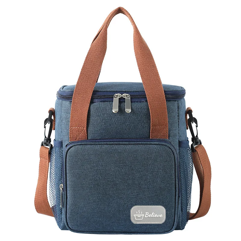1pc Outdoor Thickened Lunch Box Bento Bag High Square Insulation Outdoor Fresh-keeping Lunch Bag Hand-Carry lunch bag