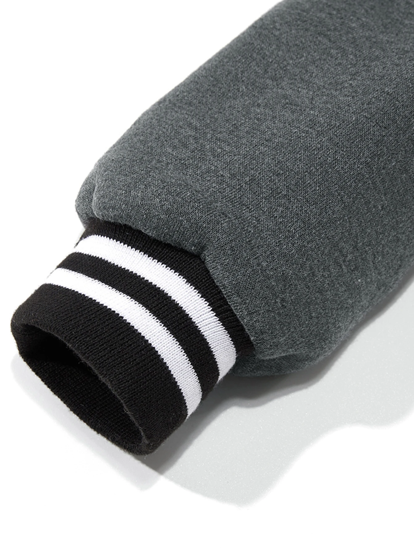 Number 92 And Artistic Alphabet Print Clothes Male Fashion Fleece Top Autumn Loose Baseball Jacket Casual Loose Sportswear Men