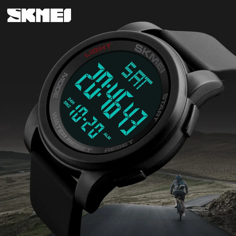 SKMEI 1257 reloj hombre Sport Watch Men Alarm Clock 5Bar Waterproof Watches Multifunction Digital Watch 2