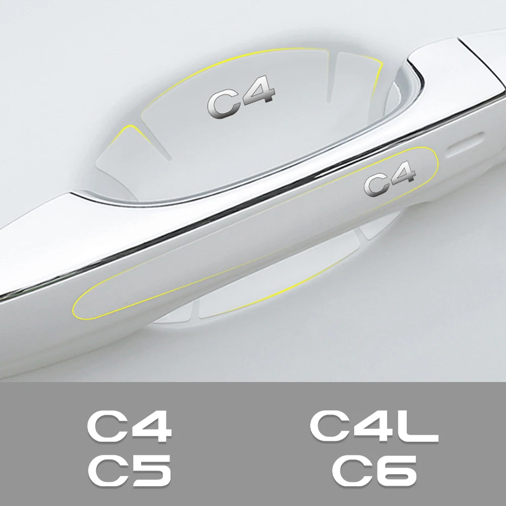 4/8 Pz Trasparente Auto Maniglia Tazza Pellicola Protettiva Adesivi Antigraffio Per Citroen C4 Grand Picasso C3 C5 Ds C1 C4L C6 Vts