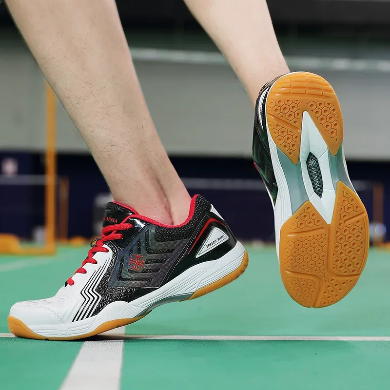 2025 New Professional Table Tennis Shoes Men Women Anti Slip Badmintons for Couples Blue Red Light Weight Badminton Sneakers 5