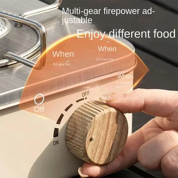 Outdoor Mini Square Stove Portable Folding Gas Stove Card Camping Cookware Ultra Light Travel Cookware Hiking Equipment 4