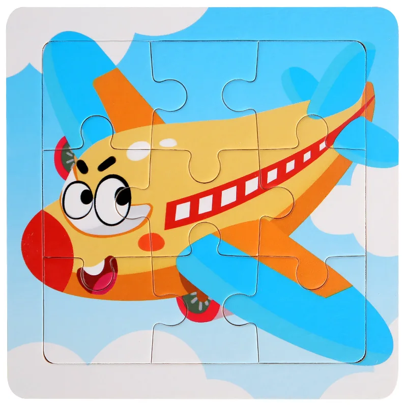 Children's Educational Wooden 3D Puzzle - Cartoon Animal & Traffic Themed