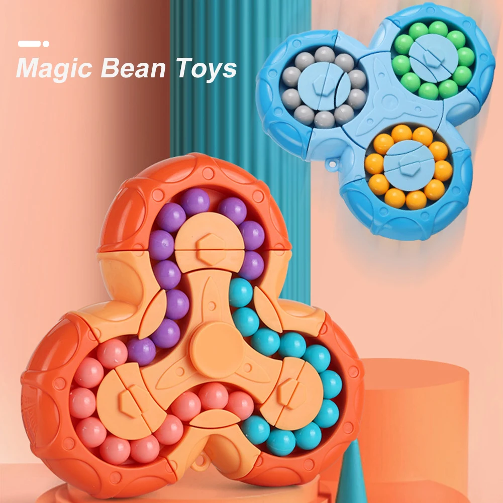 Fidget Toys Rotating Magical Bean Cube Fingertip Toy Children Puzzles Creative Education Game Fidget Spinners Stress Relief kids Toys
