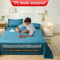 KDJEIKZ – drap de lit surdimensionné, imperméable, mat, prévention des Incontinences, coussin urinaire, housse de couvre-lit, anti-poussière, lavable, sans oreiller 2