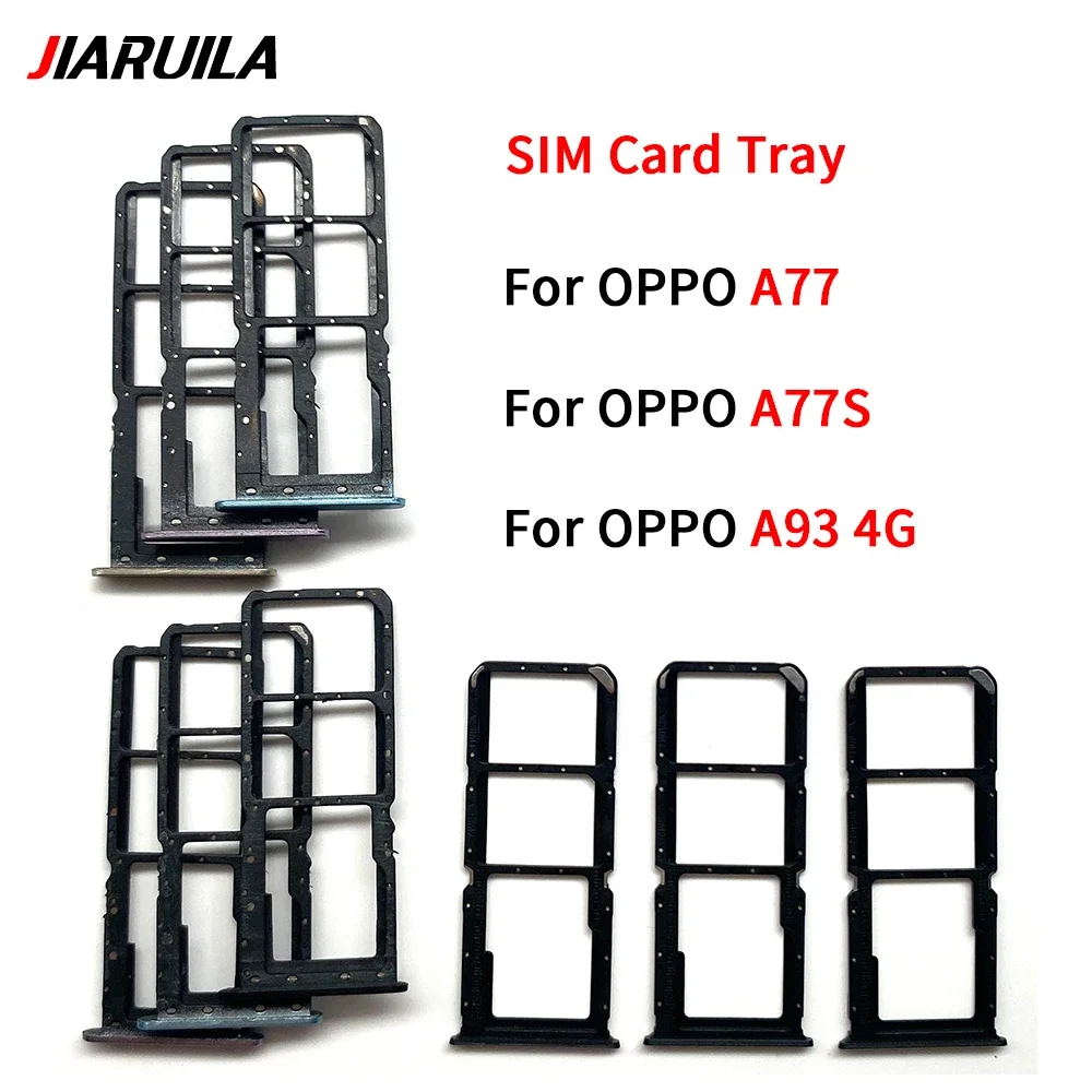 OPPO A77 A77S A93 4G A78 SIM 카드 홀더 트레이 칩 슬롯 서랍 홀더 어댑터 소켓 교체 부품 (듀얼 카드)