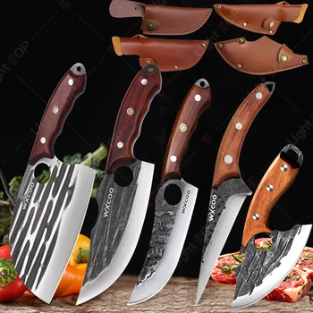 Light TOP 1 ~ 5 pezzi coltello da macellaio forgiato da cucina coltello da macellaio affilato per tagliare frutta e verdura coltello multiuso per cucinare coltello da barbecue domestico 1