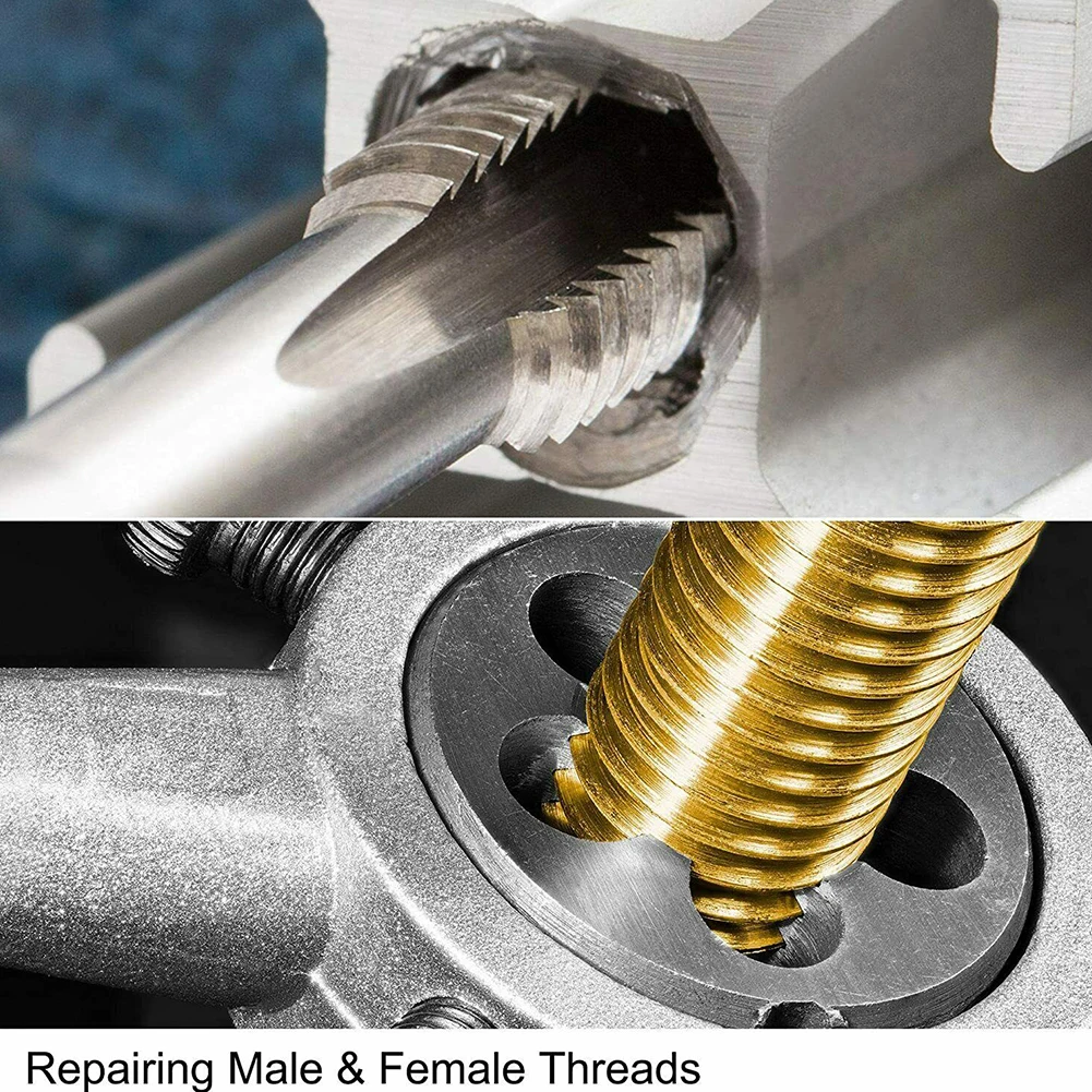 1PC UNC Machine Thread Tap And Die Set 1/4"-20UNC Plug Tap HSS Metal Tapping Tool Set Screw Die Tap Drill TPI:20UNC